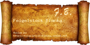 Feigelstock Blanka névjegykártya